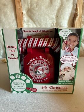 Santa's Magical Telephone - Red Mr. Christmas New in box never used